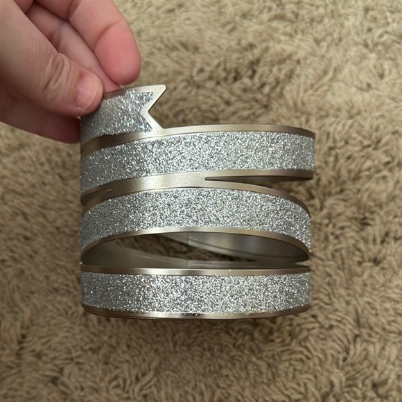 Bath & Body Works silver glitter ribbon candle holder - Picture 2 of 5